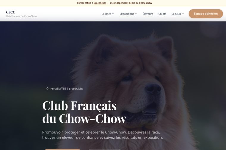 Site d’élevage de Chow-Chow : Club Français du Chow-Chow